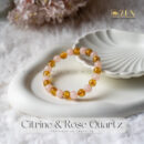 Citrine & Rose Quartz Combination Bracelet