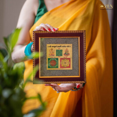 Sampoorna Laxmi Ganesh Yantra on Pyrite Frame