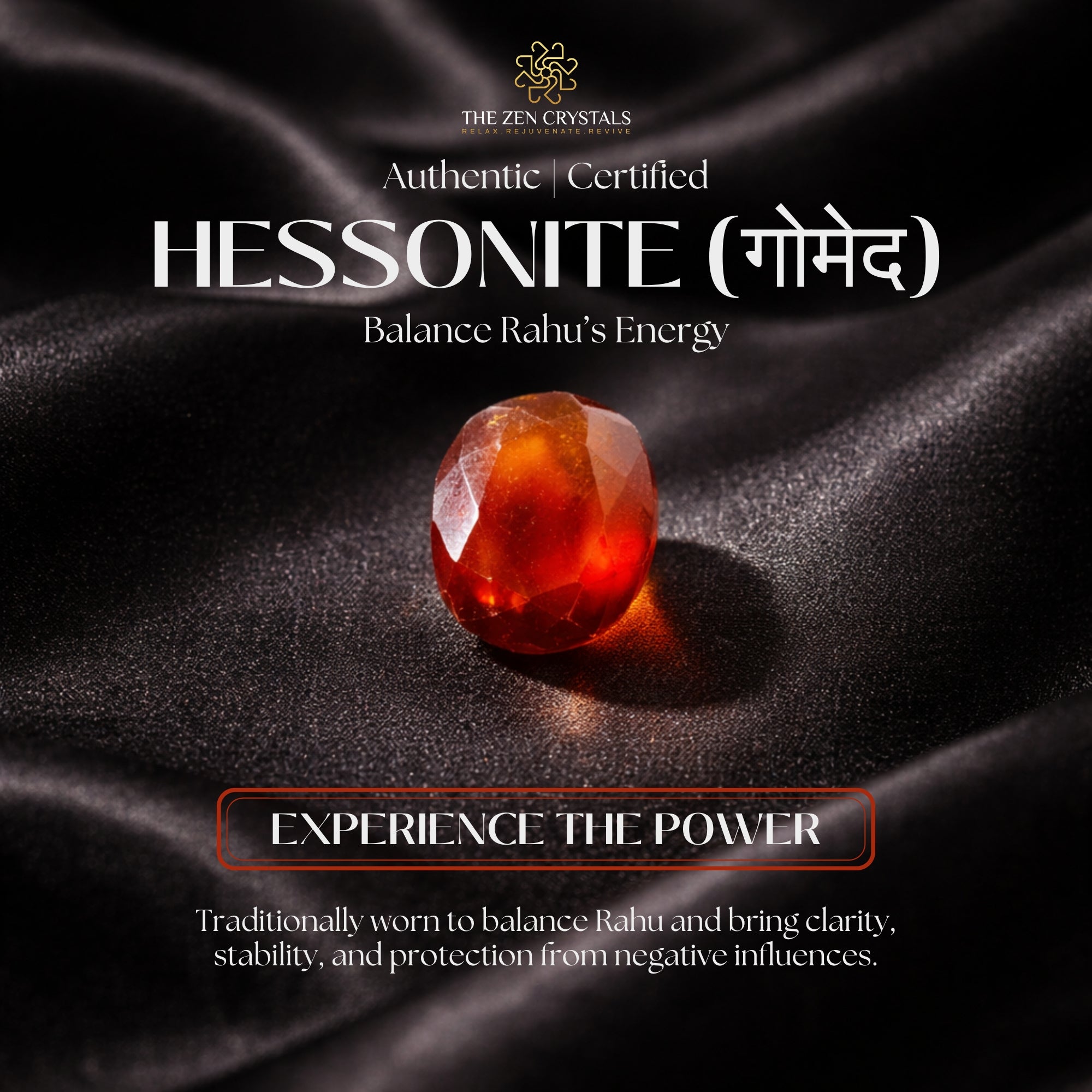 Hessonite (गोमेद)