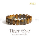 Tiger Eye - Flat Bead Bracelet