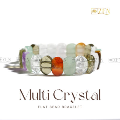 Multi Crystal - Flat Bead Bracelet