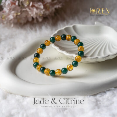 Jade & Citrine Combination Bracelet