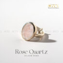 Rose Quartz Silver Ring