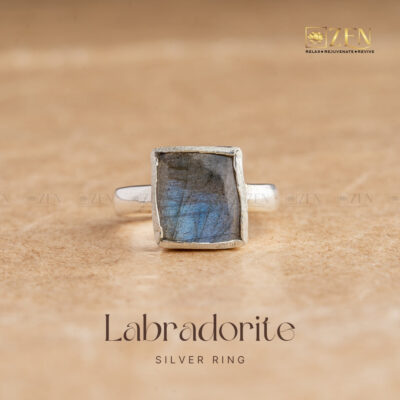 Labradorite Silver Ring - Free Size