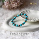Firoza & Pyrite Combination Bracelet